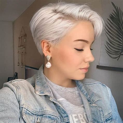 short hair styles for white hair